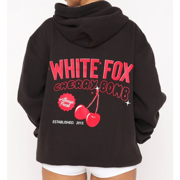 White Fox Boutique Tops White Fox Cherry Bomb Hoodie No Flaws